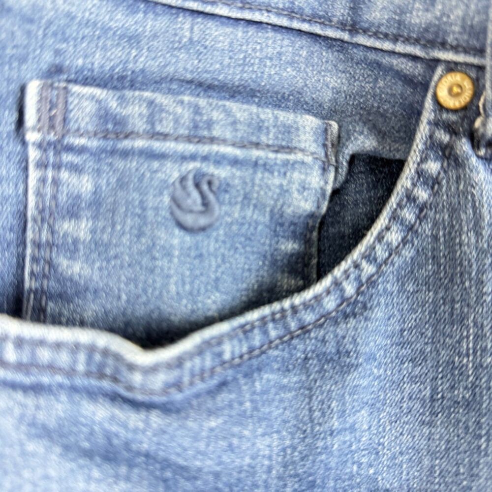 Gloria Vanderbilt Amanda Straight Jeans Womens 20W Blue Stretch Denim Pockets - Picture 5 of 10